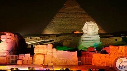Sound and light show, pyramids